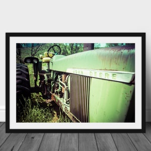 John Deere Tractor Photograph - Tractor Photography, Americana Photography, Farmhouse Photography, Metal Wall Art, Office Wall Art