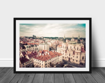 Prague Cityscape Print: Czech Republic Travel Photography