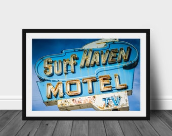 Wildwood NJ Motel Sign Art Print: Mid Century Modern Neon