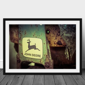 John Deere Tractor Photograph - Tractor Photography, Americana Photography, Farmhouse Photography, Metal Wall Art, Office Wall Art
