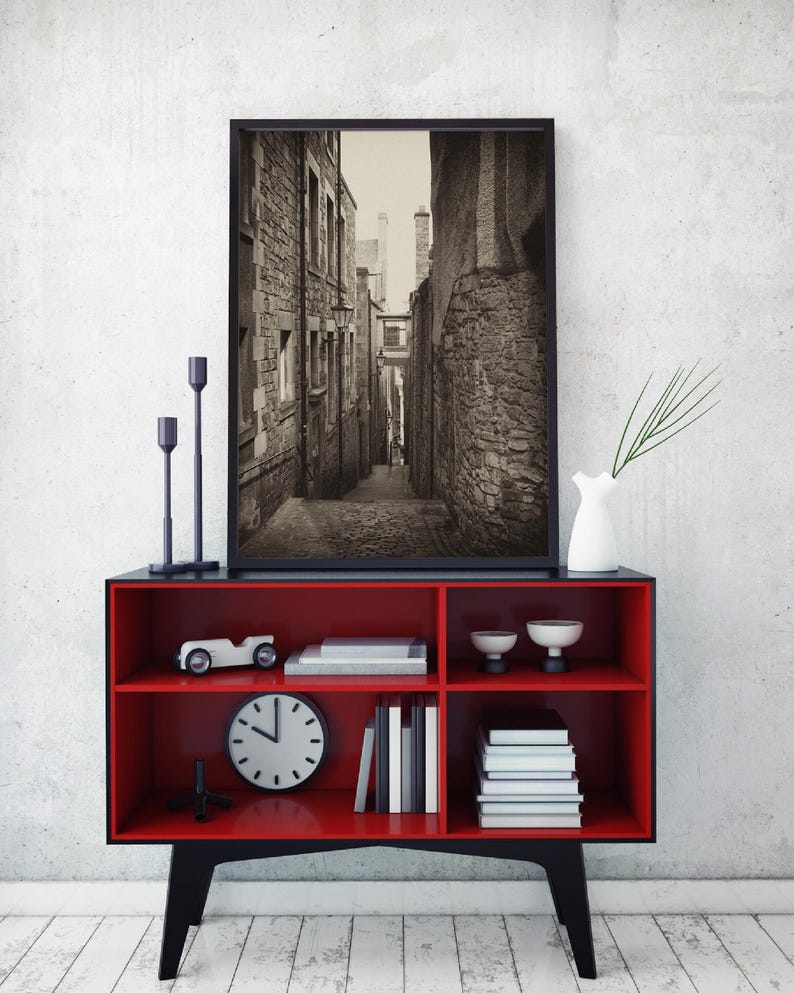 Street Close, Edinburgh Scotland, Scottish Wall Art, Digital Prints, Urban Art, City Prints, Framed Wall Art, Custom Digital Print, Photo