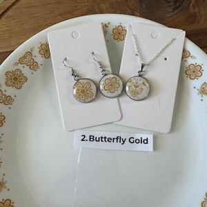 Vintage Corelle Dish-ware Earrings