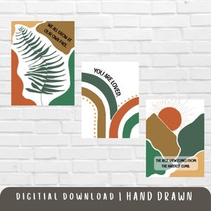Boho | Wandkunst | Digitale Downloads | Zitate | Positiv | Gebirge | Regenbogen | Poster | Wohnkultur | Büro | Kinderzimmer | Therapie Dekor