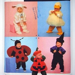 Simplicity 0638 (also 9318), Toddler Costumes - Lamb, Witch, Ladybug, Pumpkin, Duck - Sewing Pattern