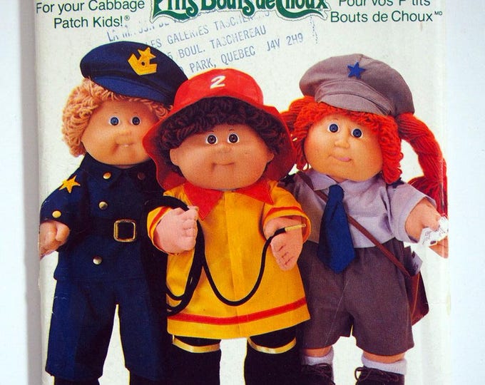 Butterick 4333, Cabbage Patch Kids Doll Clothes - Police, Firefighter ...