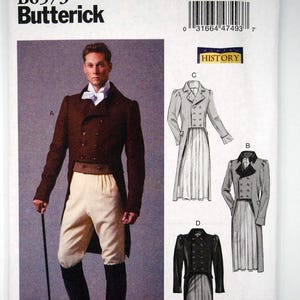 Butterick 6573, Regency Tailcoat and Frock Coat for Men – Sewing Pattern
