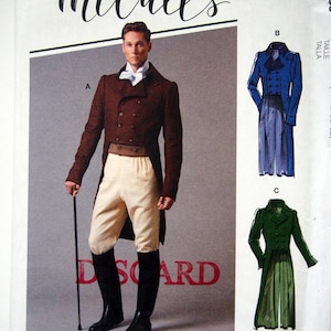 McCall's 8135, Regency Tailcoat and Frock Coat for Men - Sewing Pattern