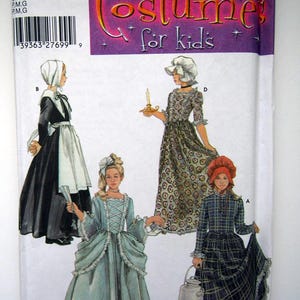 Simplicity 5042, Puritan, Pioneer, and 18th–19th Century Gowns for Girls – Sewing Pattern