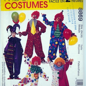 McCall's 8869, Clown- och Gycklarkostymer för vuxna - Symönster