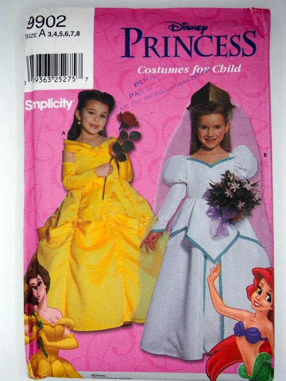 simplicity disney princess dress patterns Special Simplicity 1671 Disney Princess Dress Sewing Pattern 6mo-4 UNCUT