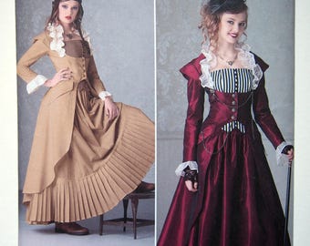 Simplicity 2172, Victorian era inspired coat, skirt and bustier