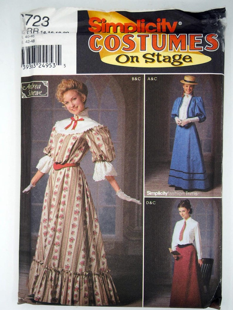 Simplicity 9723, 19th Century Dress, Blouse, Skirt and Petticoat ...