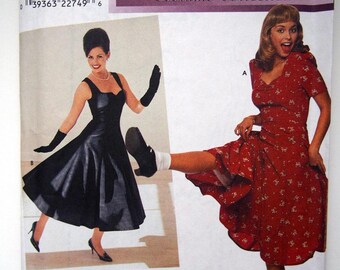 Patron De Couture Simplicity 8585 - Robe Vintage Mod Rétro - Taille 10 - Neuf