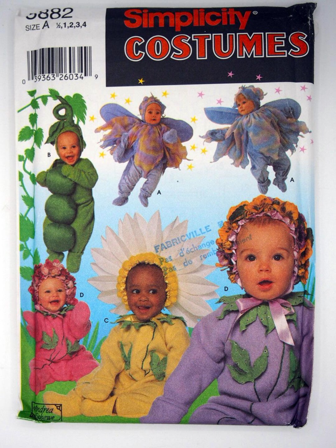 Simplicity 5882, Toddlers’ Costumes – Fairy, Peapod, Daisy, and Flower ...