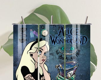 Envoltura para vaso de Alicia en el País de las Maravillas: Diseño de sublimación (descarga PNG)
