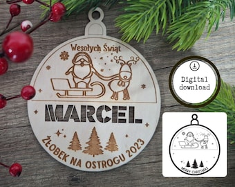 Christmas Bauble Svg Laser Cut Files, Lasercut File & Glowforge Svg File, Plywood bauble Laser Cut, Lasercut Candle Laser Cutting