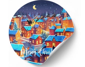 Druckbare Weihnachtsaufkleber, Urlaubsaufkleber-Bundle, Weihnachtsaufkleber SVG, Winter-Svg-Bundle, festliches SVG-Paket, Frohe Weihnachten SVG
