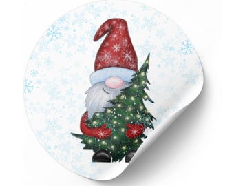 Druckbare Weihnachtswichtel-Aufkleber, Urlaubsaufkleber-Bundle, Weihnachtsaufkleber SVG, Winter-Svg-Bundle, festliches SVG-Paket, Frohe Weihnachten SVG