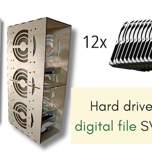 Boîtier HDD SVG DXF, boîtier de disque Chia, Hdd Solid State, Disque dur Pc, Ordinateur personnel, Ssd Data Gaming, boîtier de disques durs numériques