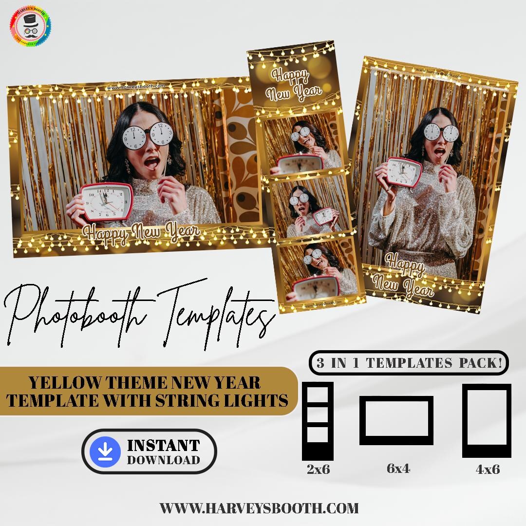 New Year Photo Booth Template (instant Download) Etsy