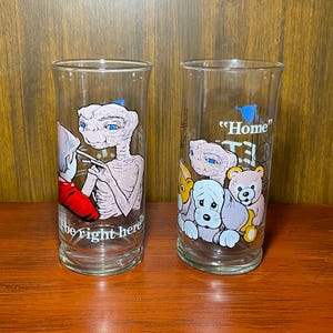 Deux verres à boire E.T. 1982, série collector Pizza Hut en édition limitée L&#39;extra - Terrestre