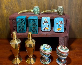 5 Piece ECLECTIC BUNDLE Salt and Pepper Shakers