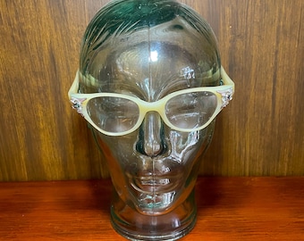 1950s Jeweled Pin-Up Cateye Glasses