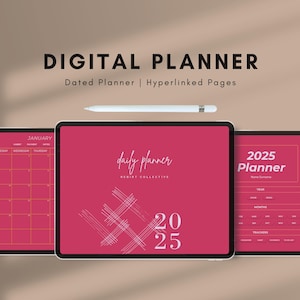 2025 Dated Digital Planner | Android & iPad  Planner, GoodNotes Planner, Digital Calendar, Hyperlinked Digital Planner