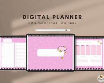 2025 Dated Digital Planner | Minimalist Hyperlinked Daily, Weekly, and Monthly Planner