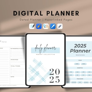 2025 Dated Digital Planner | Android & iPad  Planner, GoodNotes Planner, Digital Calendar, Hyperlinked Digital Planner