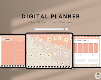 Hyperlinked Digital Planner - Dated Monthly, Weekly & Daily Hyperlinked Layouts for iPad  Tablet | GoodNotes  Notability Compatible