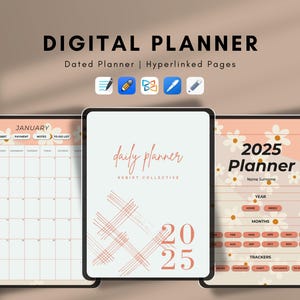 Simple Digital Planner | 2025 Planner | Minimalist Planner | Daily Planner, Weekly Planner, Monthly Planner, iPad Planner, GoodNotes Planner