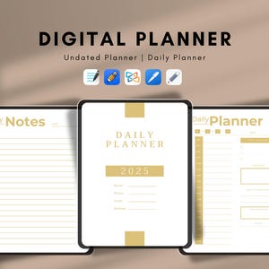 Planificador digital 2025 / Planificador para Android y iPad, Planificador GoodNotes, Calendario digital / Planificador digital sin fecha