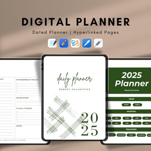 2025 Dated Digital Planner | Android & iPad  Planner, GoodNotes Planner, Digital Calendar, Hyperlinked Digital Planner