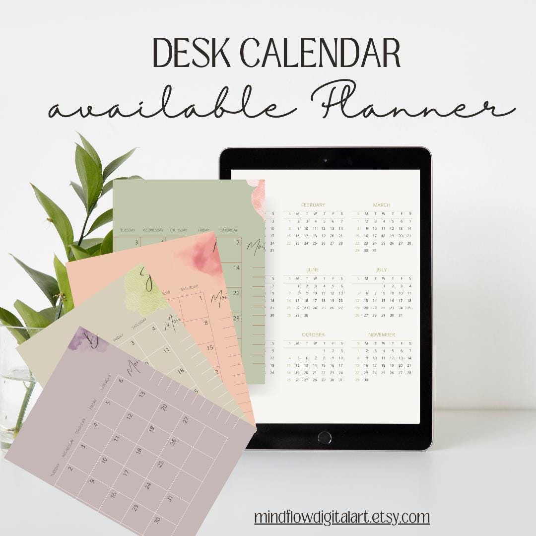 Printable 20252026 Calendar Floral Monthly Planner & Positive