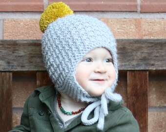 Pdf Knitting Pattern For Earflap Hat With Flower Freya Etsy