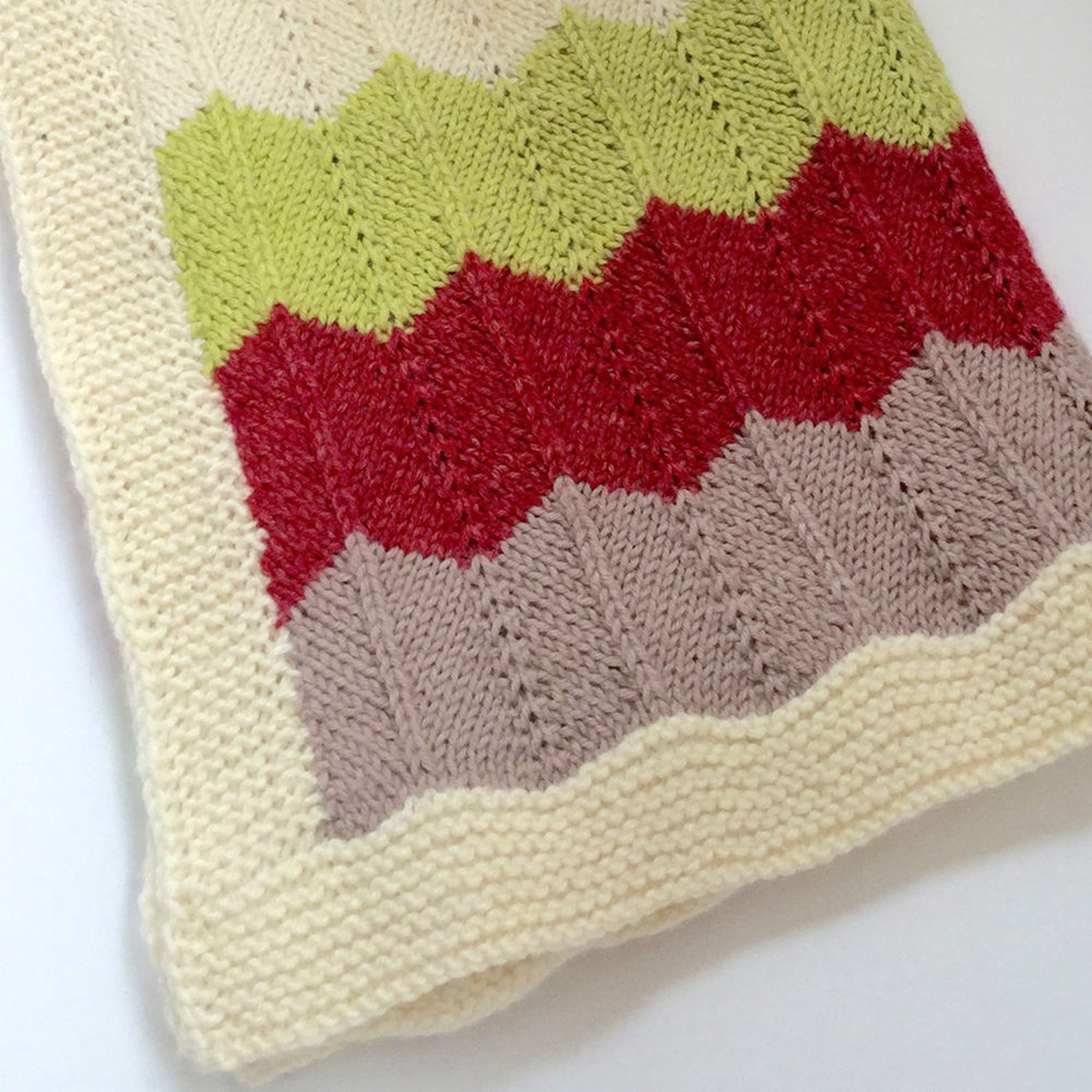 Modern Baby Blanket Knitting Pattern CHEVRON Etsy