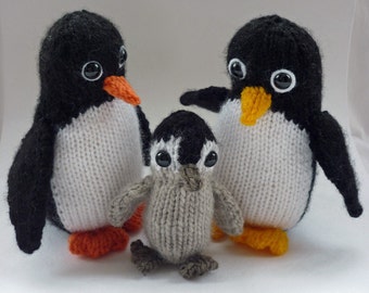 Penguin Knitting Pattern, Stuffed Toy PDF Pattern