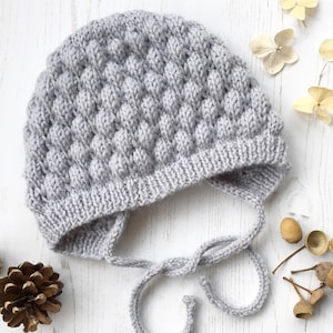 Baby Bonnet Knitting Pattern BUBBLE BONNET image 5