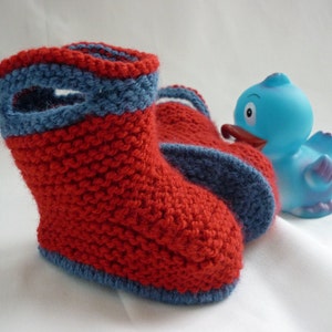 Baby Booties Knitting Pattern - SPLISH SPLASH SPLOSH