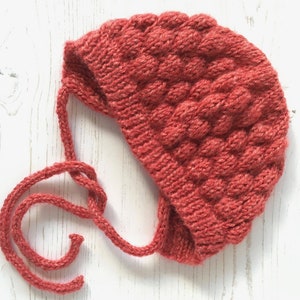 Baby Bonnet Knitting Pattern BUBBLE BONNET image 9