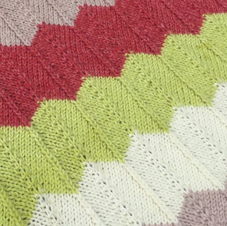 Modern Baby Blanket Knitting Pattern CHEVRON Etsy UK