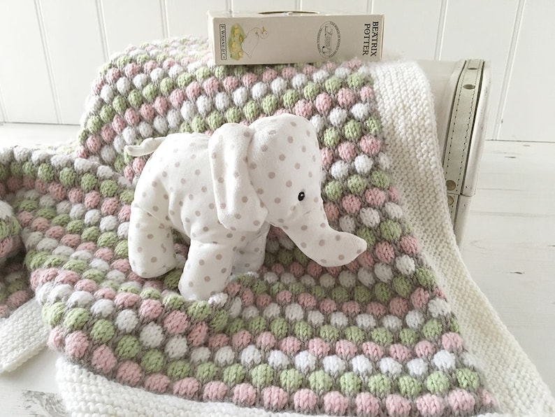 Baby Blanket Knitting Pattern BUBBLE BLANKET image 2