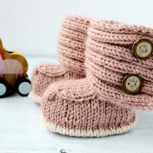 Baby Booties Knitting Pattern, Modern Baby Boots JADEN image 9