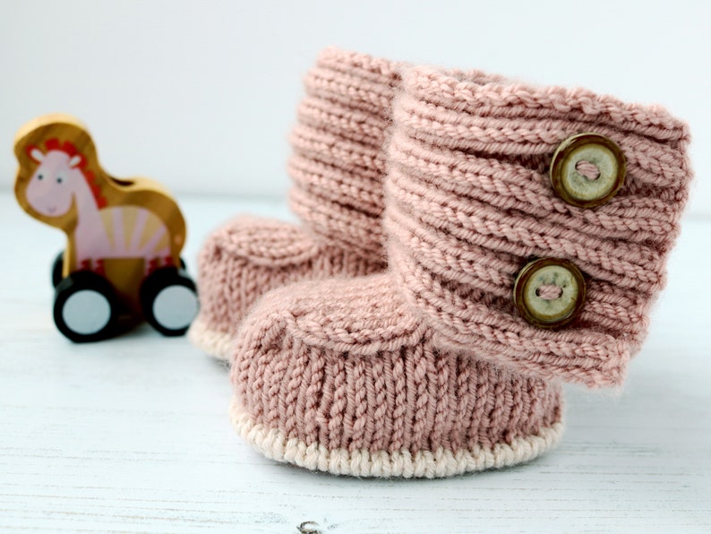 Baby Booties Knitting Pattern, Modern Baby Boots JADEN image 9