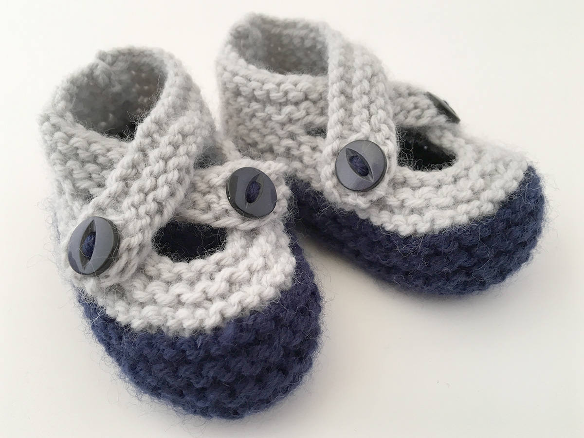 Baby Booties Knitting Pattern, Easy Knit Baby Shoes PDF - BROOKE