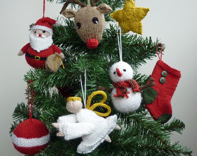 Christmas Tree Ornaments Knitting Pattern Etsy