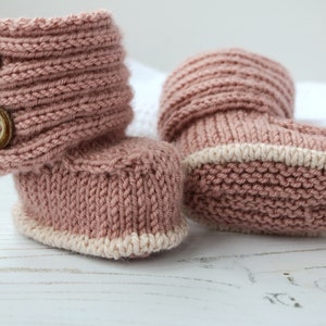 Baby Booties Knitting Pattern, Modern Baby Boots JADEN image 8