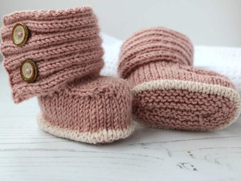 Baby Booties Knitting Pattern, Modern Baby Boots JADEN image 8