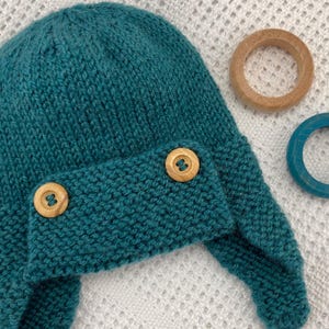 Baby Aviator Hat Knitting Pattern, Baby & Child sizes - REGAN